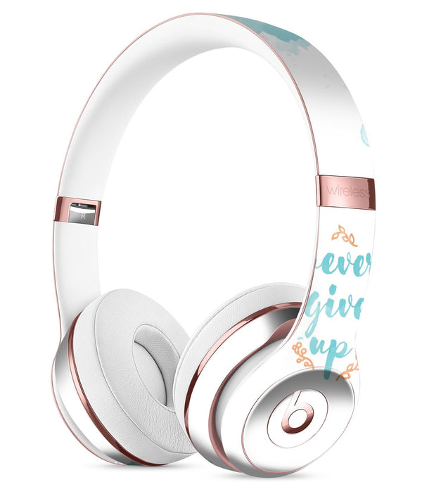 Blue Soft Never Give Up Full-Body Skin Kit for the Beats by Dre Solo 3 Wireless Headphones