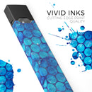 Blue Sorted Large Watercolor Polka Dots - Premium Decal Protective Skin-Wrap Sticker compatible with the Juul Labs vaping device