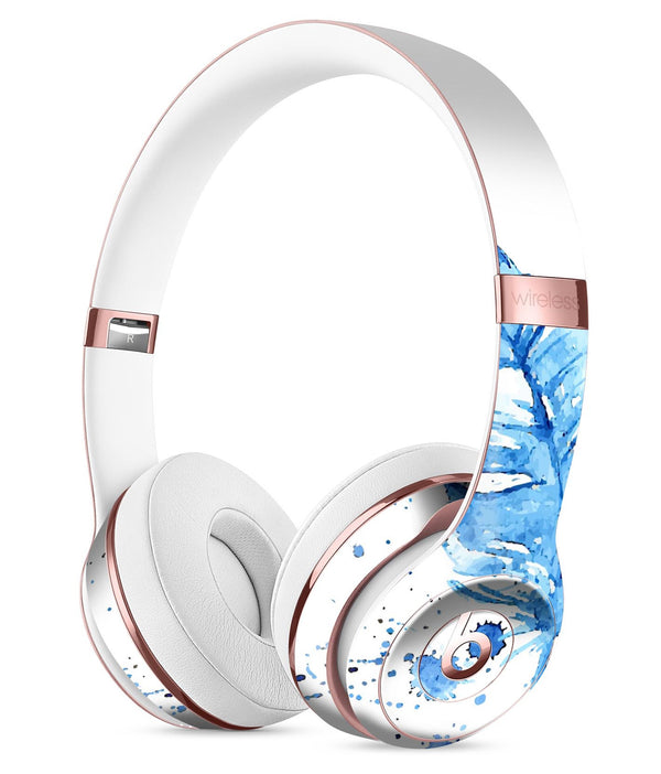 Blue Splatter Feather Full-Body Skin Kit for the Beats by Dre Solo 3 Wireless Headphones