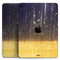 Blue Stratched Streaks with Unfocused Gold Sparkles - Full Body Skin Decal for the Apple iPad Pro 12.9", 11", 10.5", 9.7", Air or Mini (All Models Available)