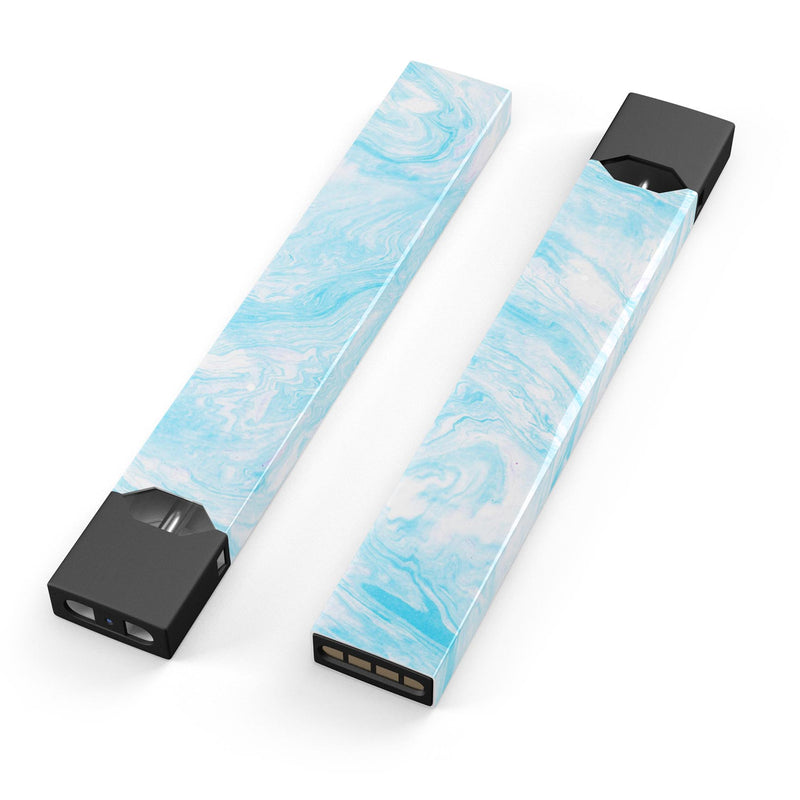Blue Textured Marble - Premium Decal Protective Skin-Wrap Sticker compatible with the Juul Labs vaping device