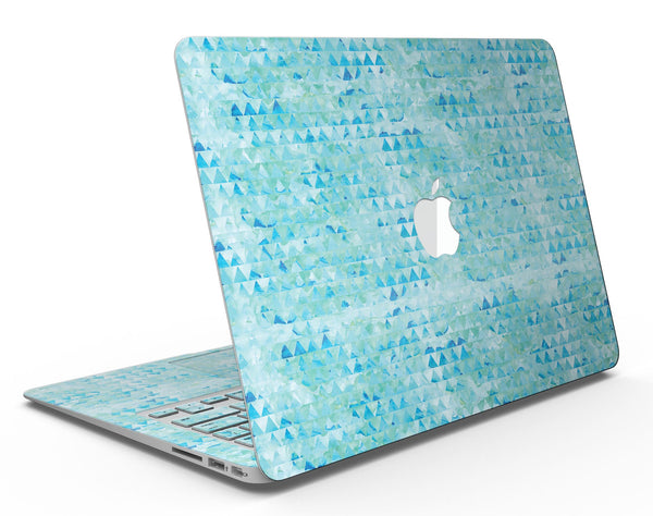 Blue Textured Triangle Pattern - MacBook Air Skin Kit