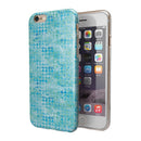 Blue Textured Triangle Pattern iPhone 6/6s or 6/6s Plus 2-Piece Hybrid INK-Fuzed Case