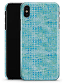 Blue Textured Triangle Pattern - iPhone X Clipit Case