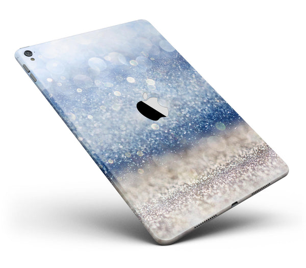 Blue Unfocused Silver Sparkle - iPad Pro 97 - View 1.jpg