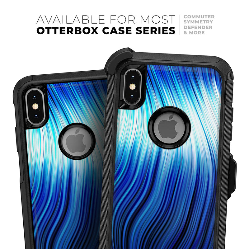 Blue Vector Swirly HD Strands - Skin Kit for the iPhone OtterBox Cases