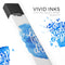 Blue WaterColor Follow Your Dreams - Premium Decal Protective Skin-Wrap Sticker compatible with the Juul Labs vaping device