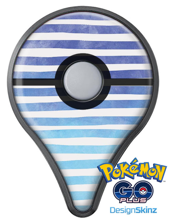 Blue WaterColor Ombre Stripes Pokémon GO Plus Vinyl Protective Decal Skin Kit