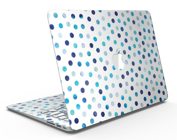 Blue Watercolor Dots over White - MacBook Air Skin Kit
