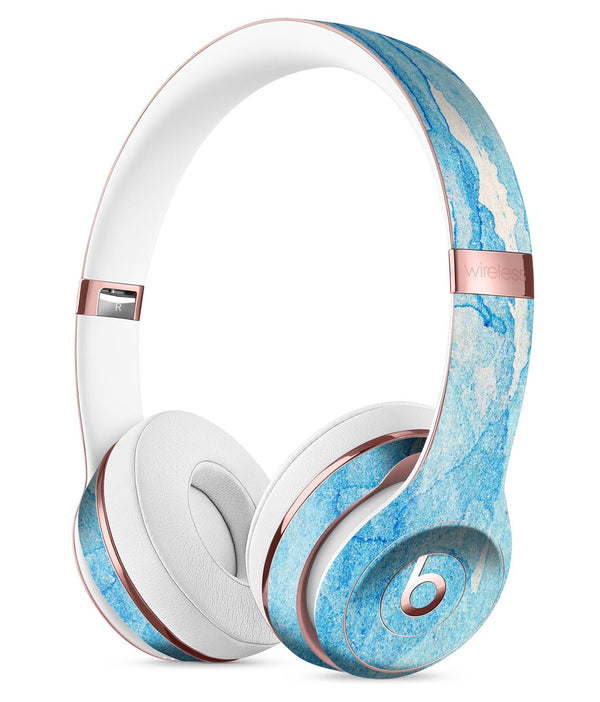 Blue Watercolor Drizzle Full-Body Skin Kit for the Beats by Dre Solo 3 Wireless Headphones