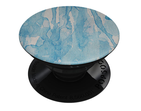 Blue Watercolor Drizzle - Skin Kit for PopSockets and other Smartphone Extendable Grips & Stands