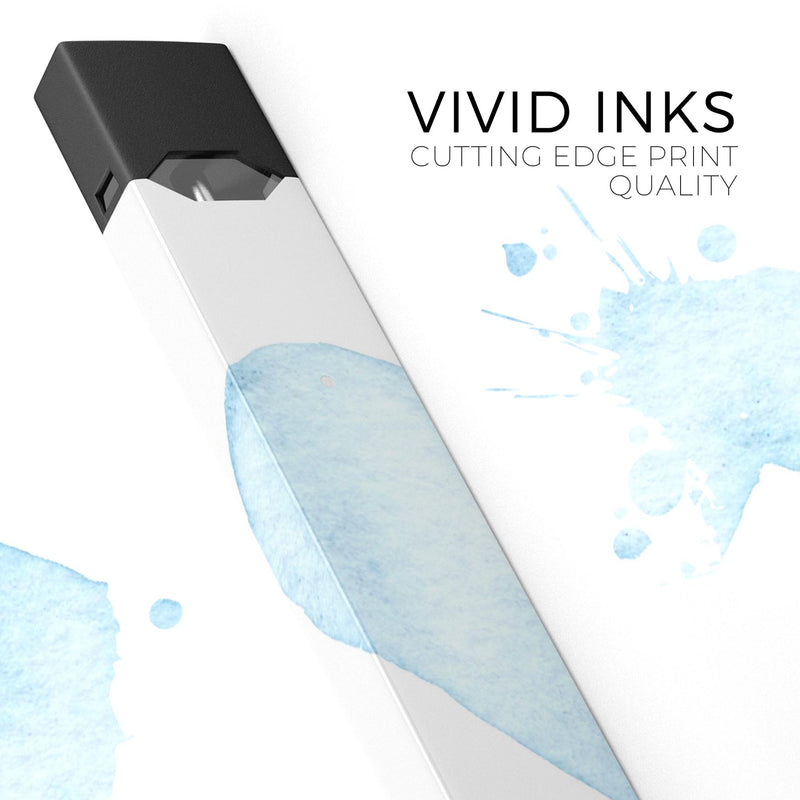 Blue Watercolor Heart - Premium Decal Protective Skin-Wrap Sticker compatible with the Juul Labs vaping device