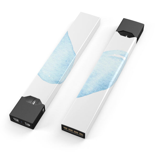Blue Watercolor Heart - Premium Decal Protective Skin-Wrap Sticker compatible with the Juul Labs vaping device
