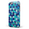 Blue Watercolor Hexagon Pattern iPhone 6/6s or 6/6s Plus 2-Piece Hybrid INK-Fuzed Case