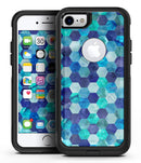 Blue Watercolor Hexagon Pattern - iPhone 7 or 8 OtterBox Case & Skin Kits