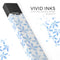 Blue Watercolor Leaves - Premium Decal Protective Skin-Wrap Sticker compatible with the Juul Labs vaping device