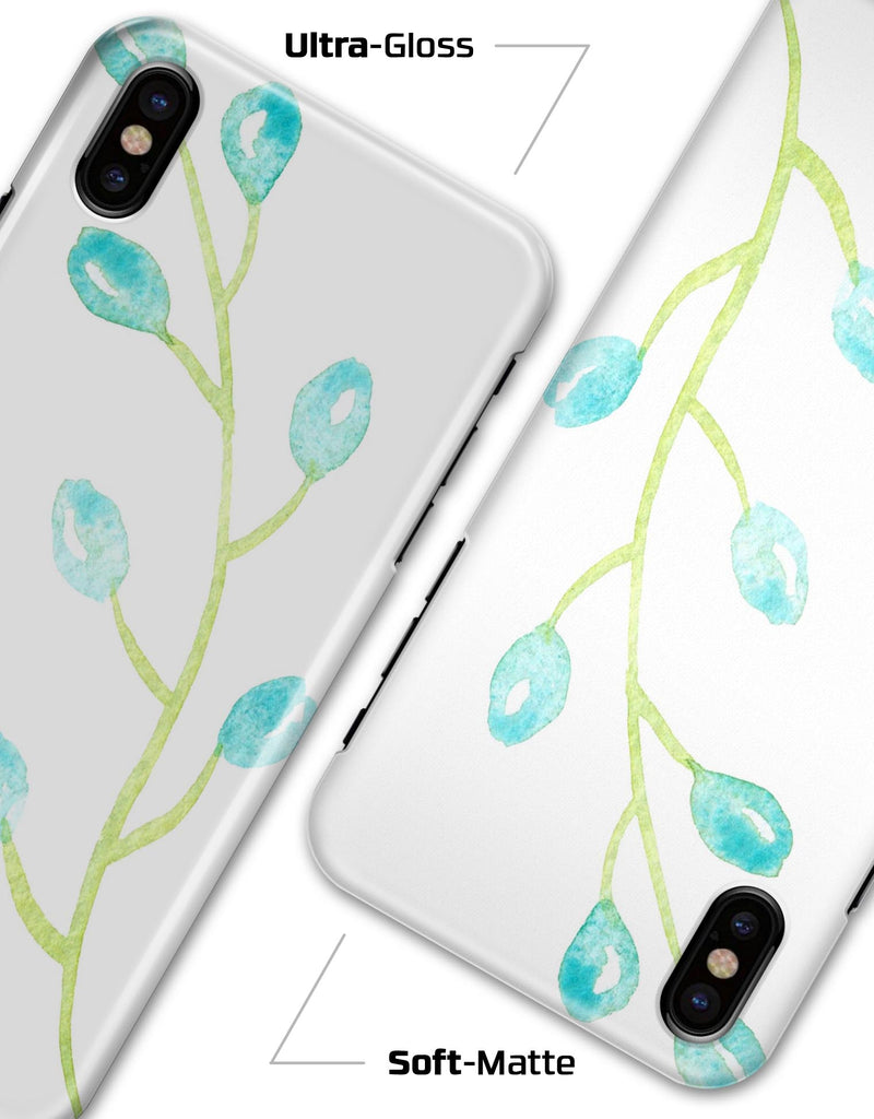 Blue Watercolor Olive Branch - iPhone X Clipit Case