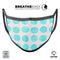 Blue Watercolor Polka Dots - Made in USA Mouth Cover Unisex Anti-Dust Cotton Blend Reusable & Washable Face Mask with Adjustable Sizing for Adult or Child