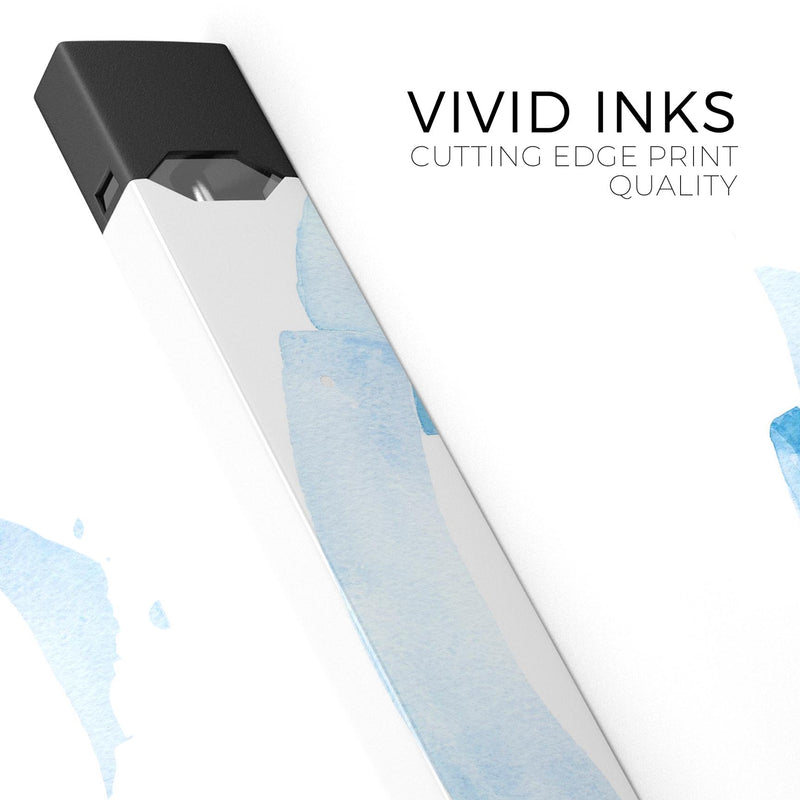 Blue Watercolor Ribbon - Premium Decal Protective Skin-Wrap Sticker compatible with the Juul Labs vaping device