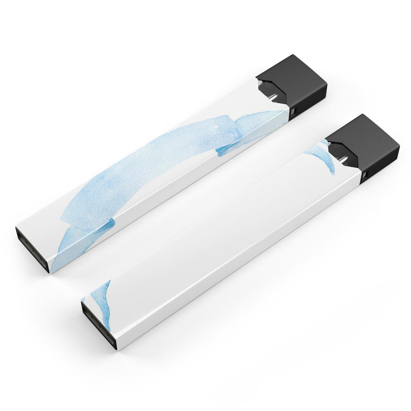 Blue Watercolor Ribbon - Premium Decal Protective Skin-Wrap Sticker compatible with the Juul Labs vaping device