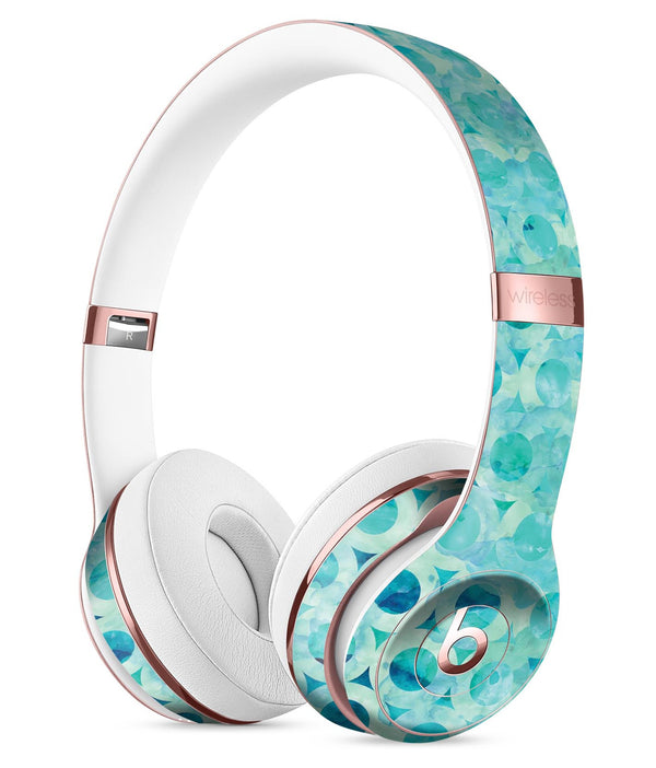 Blue Watercolor Ring Pattern Full-Body Skin Kit for the Beats by Dre Solo 3 Wireless Headphones