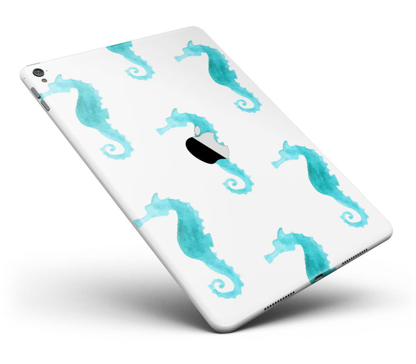 Blue Watercolor Seahorses - iPad Pro 97 - View 1.jpg