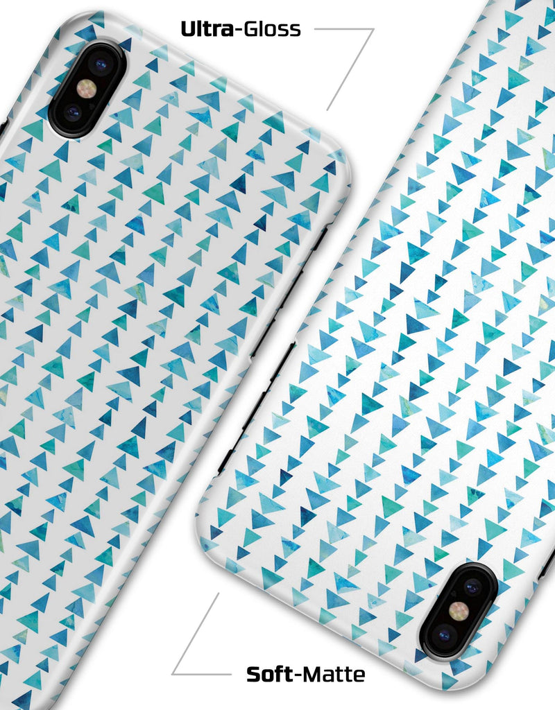 Blue Watercolor Triangle Pattern V2 - iPhone X Clipit Case