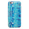 Blue Watercolor Woodgrain iPhone 6/6s or 6/6s Plus 2-Piece Hybrid INK-Fuzed Case
