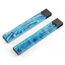 Blue Watercolor Woodgrain - Premium Decal Protective Skin-Wrap Sticker compatible with the Juul Labs vaping device