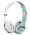 Blue Watercolor and Gold Glitter Diagonal Stripes Full-Body Skin Kit for the Beats by Dre Solo 3 Wireless Headphones