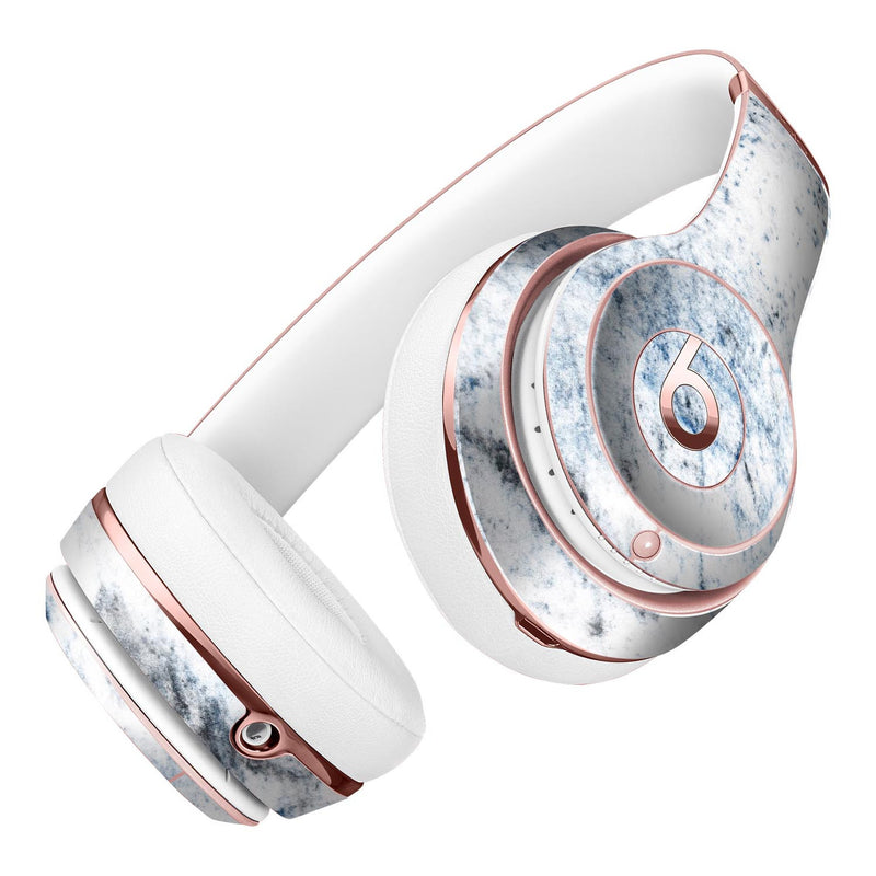 Blue and Black Grunge Over White Marble Surface Full-Body Skin Kit for the Beats by Dre Solo 3 Wireless Headphones