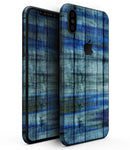 Blue and Green Tye-Dyed Wood - iPhone XS MAX, XS/X, 8/8+, 7/7+, 5/5S/SE Skin-Kit (All iPhones Avaiable)