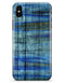 Blue and Green Tye-Dyed Wood - iPhone X Clipit Case