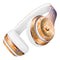 Blue and Orange Scratched Surface with Glowing Gold Full-Body Skin Kit for the Beats by Dre Solo 3 Wireless Headphones