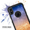 Blue and Orange Scratched Surface with Glowing Gold - Skin Kit for the iPhone OtterBox Cases