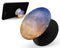 Blue and Orange Scratched Surface with Glowing Gold - Skin Kit for PopSockets and other Smartphone Extendable Grips & Stands