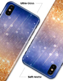 Blue and Orange Scratched Surface with Glowing Gold - iPhone X Clipit Case