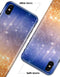 Blue and Orange Scratched Surface with Glowing Gold - iPhone X Clipit Case