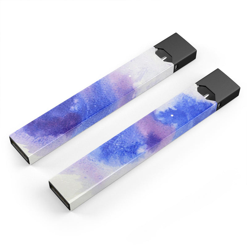 Blue and Pink Watercolor Spill - Premium Decal Protective Skin-Wrap Sticker compatible with the Juul Labs vaping device