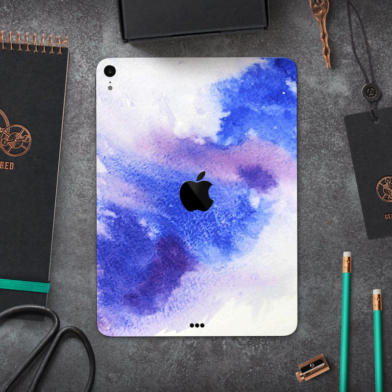 Blue and Pink Watercolor Spill - Full Body Skin Decal for the Apple iPad Pro 12.9", 11", 10.5", 9.7", Air or Mini (All Models Available)