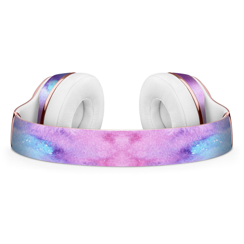 Blue and Pinkish Absorbed Watercolor Texture Full-Body Skin Kit for the Beats by Dre Solo 3 Wireless Headphones