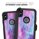 Blue and Pinkish Absorbed Watercolor Texture - Skin Kit for the iPhone OtterBox Cases