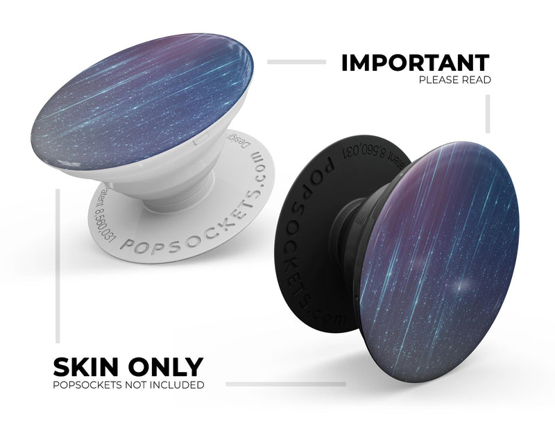 Blue and Purple Scratched Streaks - Skin Kit for PopSockets and other Smartphone Extendable Grips & Stands