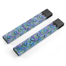 Blue and Purple Watercolor Peacock Feathers - Premium Decal Protective Skin-Wrap Sticker compatible with the Juul Labs vaping device