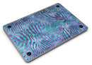 Blue and Purple Watercolor Zebra Pattern - MacBook Air Skin Kit
