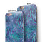 Blue and Purple Watercolor Zebra Pattern iPhone 6/6s or 6/6s Plus 2-Piece Hybrid INK-Fuzed Case