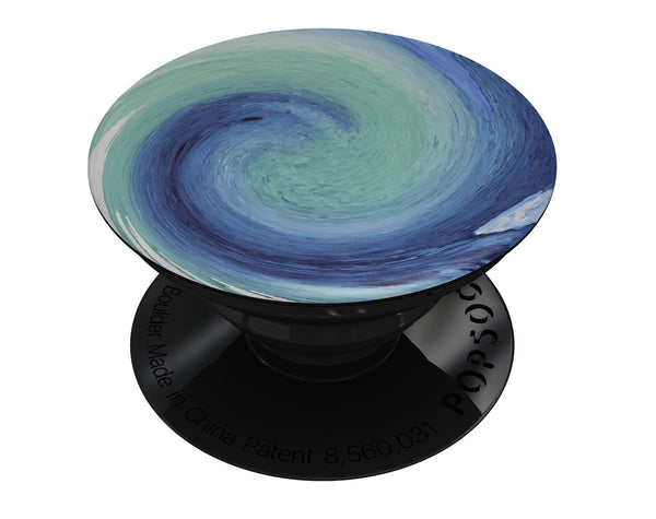 Blue and Teal Watercolor Swirl - Skin Kit for PopSockets and other Smartphone Extendable Grips & Stands