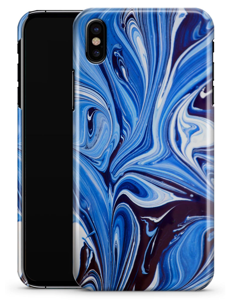 Blue and White Blended Paint - iPhone X Clipit Case