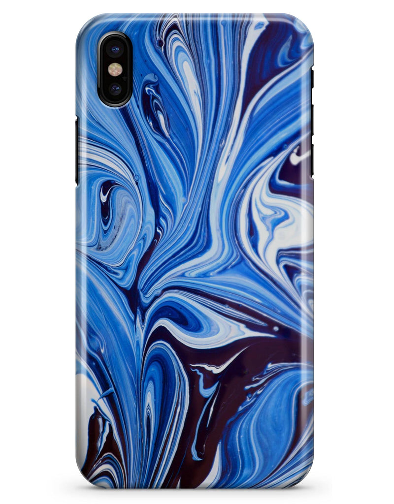 Blue and White Blended Paint - iPhone X Clipit Case