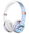 Blue and White Watercolor Leaves Pattern Full-Body Skin Kit for the Beats by Dre Solo 3 Wireless Headphones